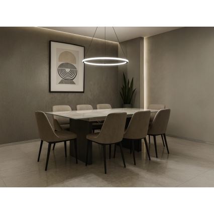 Lustră LED dimabilă suspendată pe cablu LED/90W/230V 3000-6500K Ø 60 cm + telecomandă