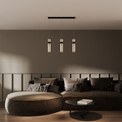 Pendul LED pe cablu AMBIENTE 3xLED/6W/230V 3000/4000/6000K crom lucios