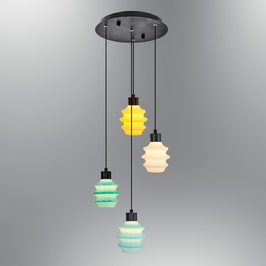 Pendul LED pe cablu CACTUS LED/12W/230V 3000K verde/galben/alb
