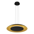 Pendul LED pe cablu PIATTINO LED/30W/230V 2700/3200/4000K Ø 40 cm negru/auriu