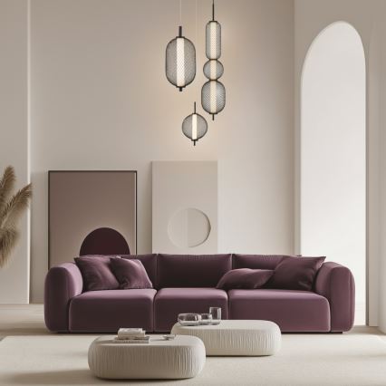 Pendul LED pe cablu PUMA LED/10W/230V diam. 15 cm negru