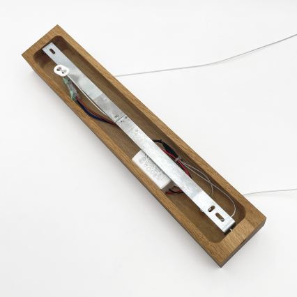 Pendul LED VERDE suspendat pe cablu, 18 W / 230 V, 3000 K, 76 cm, finisaj stejar