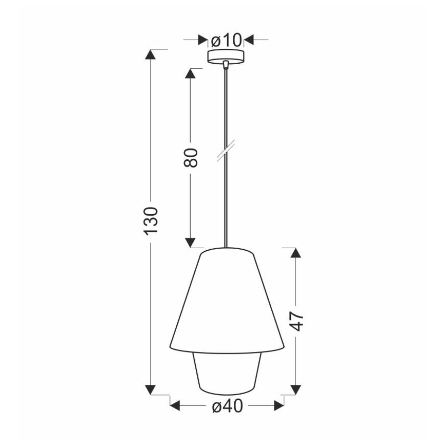 Pendul pe cablu AFRICA 1xE27/40W/230V Ø 40 cm maro/crem