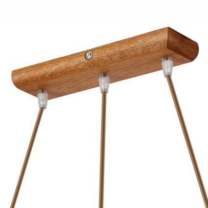 Pendul pe cablu AIDA 3xE27/60W/230V, Ø 25 cm, stejar