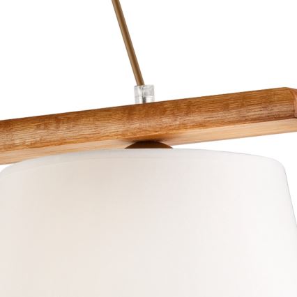 Pendul pe cablu AIDA 3xE27/60W/230V, Ø 25 cm, stejar