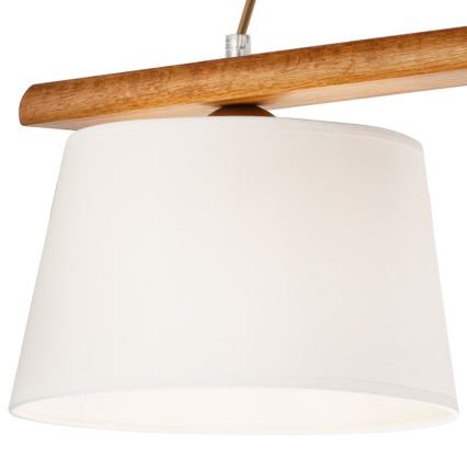 Pendul pe cablu AIDA 3xE27/60W/230V, Ø 25 cm, stejar