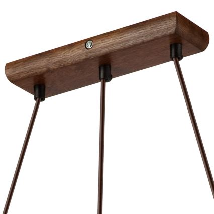 Pendul pe cablu AIDA, 3xE27/60W/230V, Ø25 cm, stejar/nuc