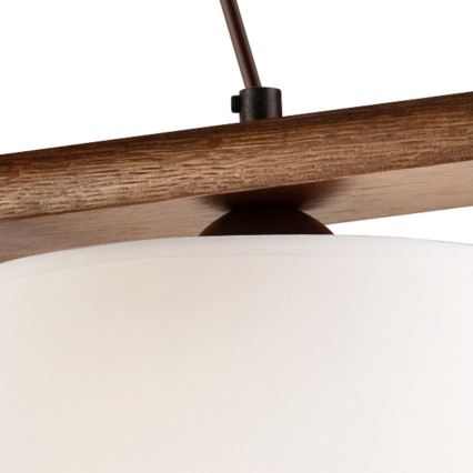Pendul pe cablu AIDA, 3xE27/60W/230V, Ø25 cm, stejar/nuc