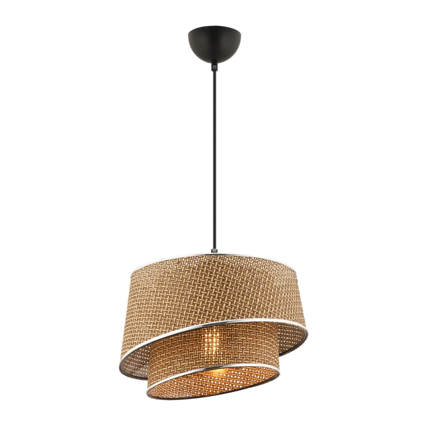 Pendul pe cablu BARETTE 1xE27/60W/230V maro/crom lucios