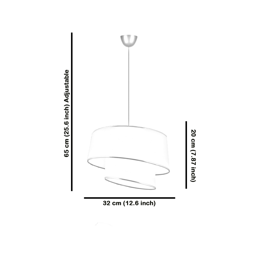 Pendul pe cablu BARETTE 1xE27/60W/230V maro/crom lucios