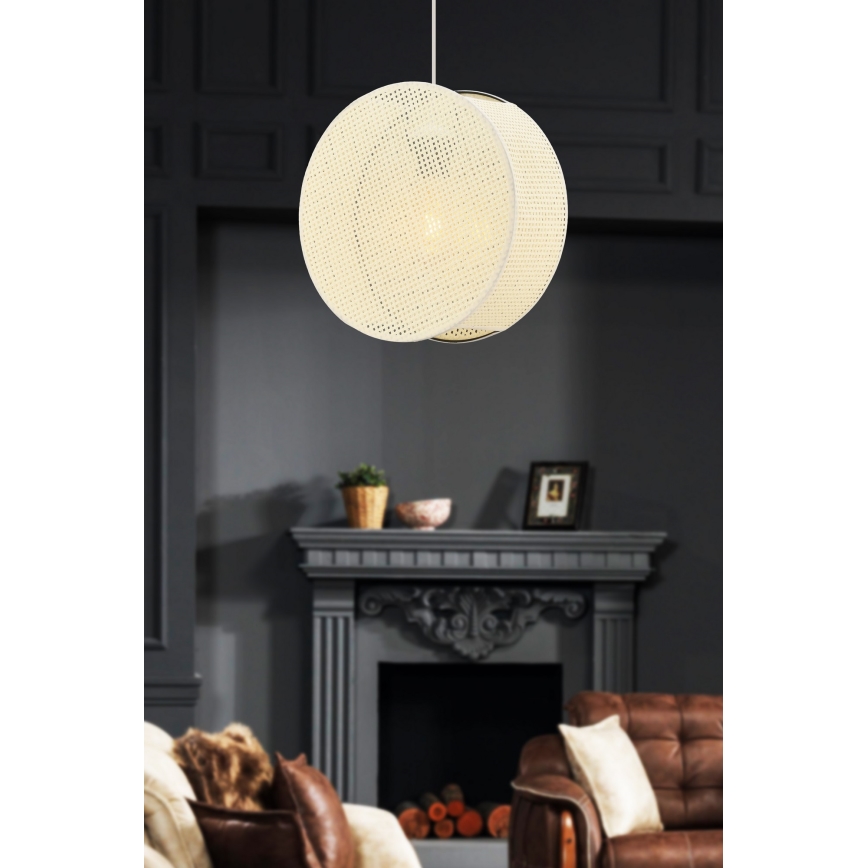 Pendul pe cablu BIG DRUM 1xE27/60W/230V, crem