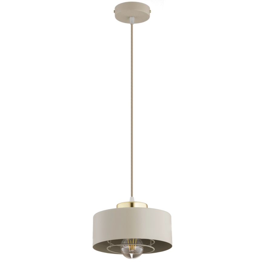 Pendul pe cablu Brilagi, 1 x E27, 60 W, 230 V, Ø 20 cm, bej/auriu