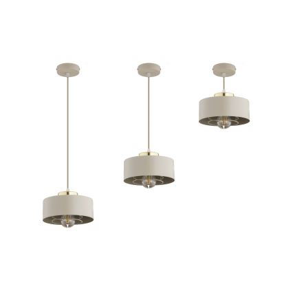 Pendul pe cablu Brilagi, 1 x E27, 60 W, 230 V, Ø 20 cm, bej/auriu
