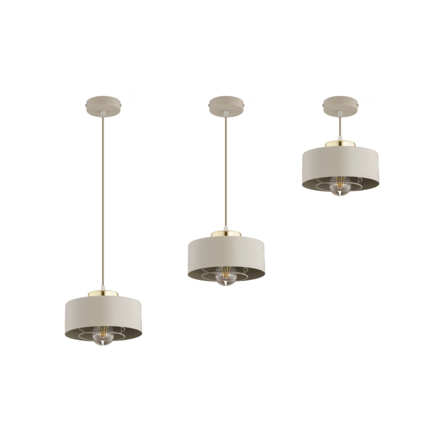 Pendul pe cablu Brilagi, 1 x E27, 60 W, 230 V, Ø 20 cm, bej/auriu