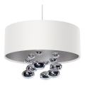 Pendul pe cablu BUBBLE 1xE27/60W/230V, Ø 40 cm, alb