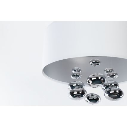 Pendul pe cablu BUBBLE 1xE27/60W/230V, Ø 40 cm, alb