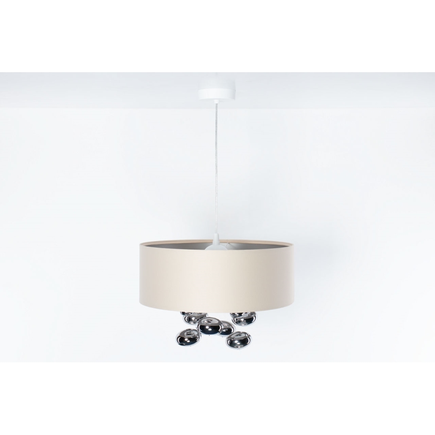 Pendul pe cablu BUBBLE, 1xE27/60W/230V, Ø 40 cm, bej