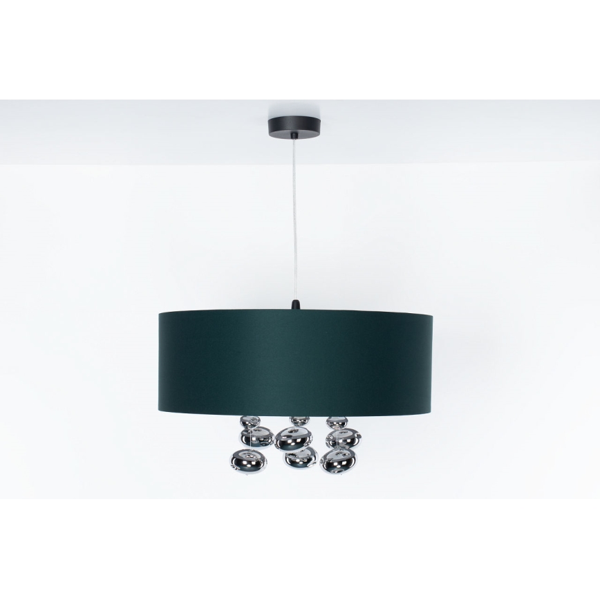 Pendul pe cablu BUBBLE 1xE27/60W/230V, Ø 40 cm, verde