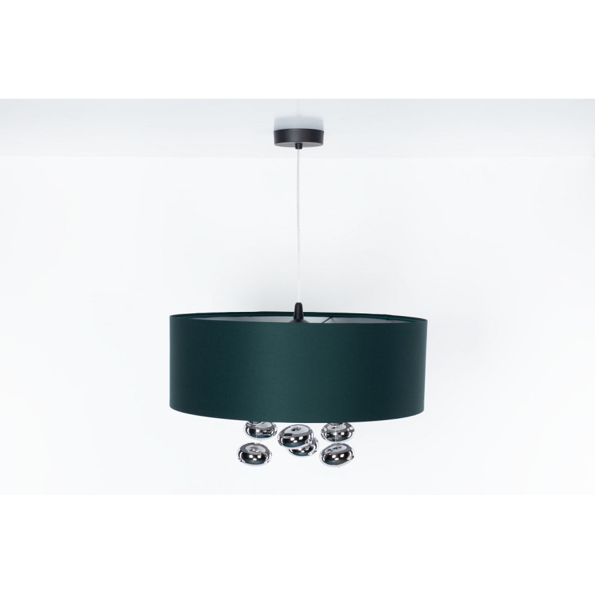 Pendul pe cablu BUBBLE 1xE27/60W/230V, Ø 40 cm, verde