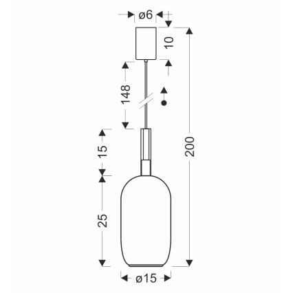 Pendul pe cablu BUENO 1xGX53/9W/230V Ø 15 cm maro fumuriu