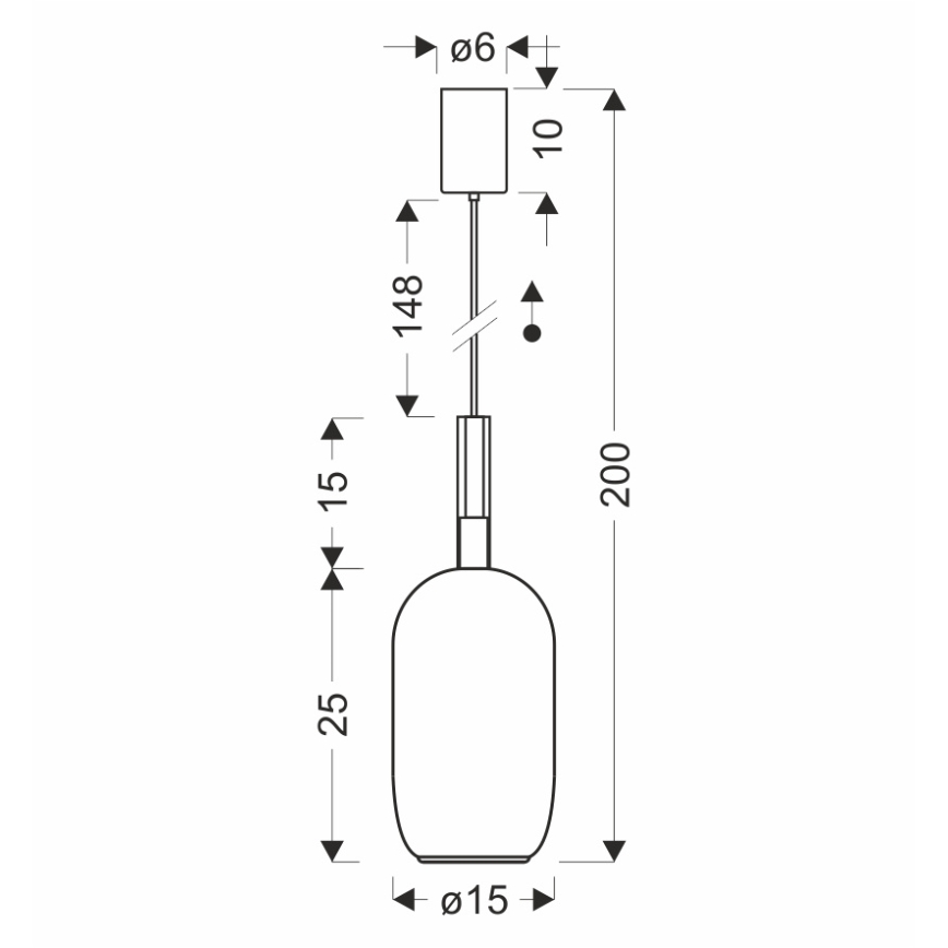 Pendul pe cablu BUENO 1xGX53/9W/230V Ø 15 cm maro fumuriu