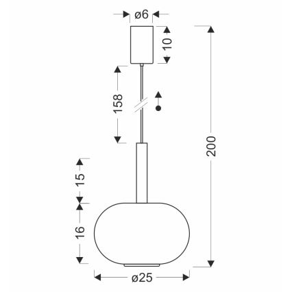 Pendul pe cablu BUENO 1xGX53/9W/230V Ø 25 cm, bej fumuriu