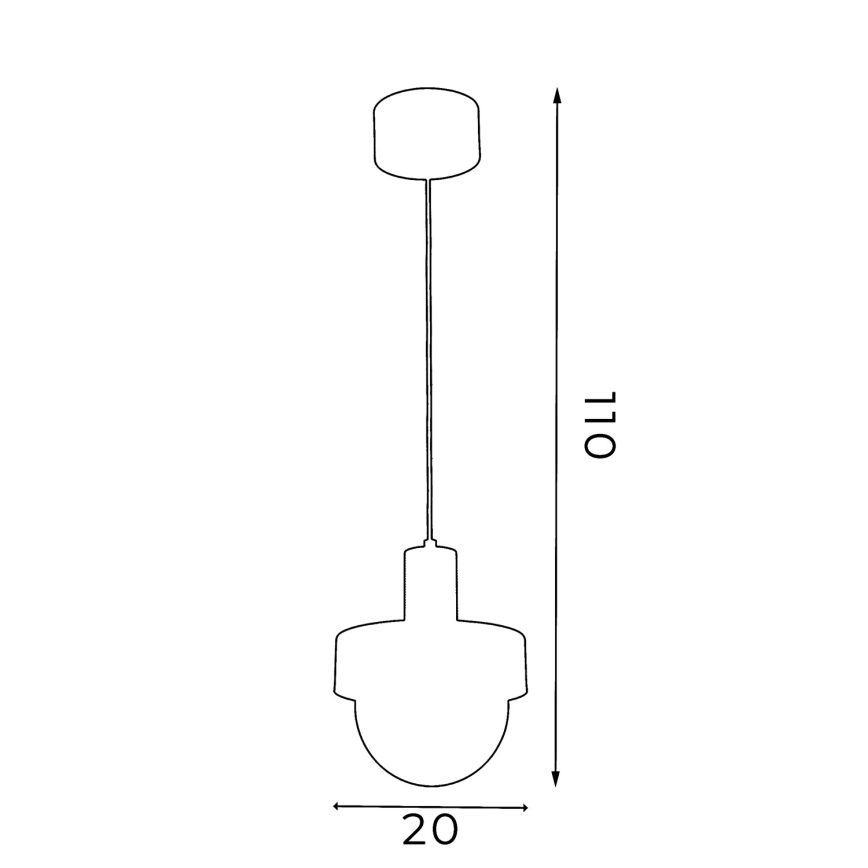 Pendul pe cablu CANAN 1xE27/15W/230V Ø 20 cm bej