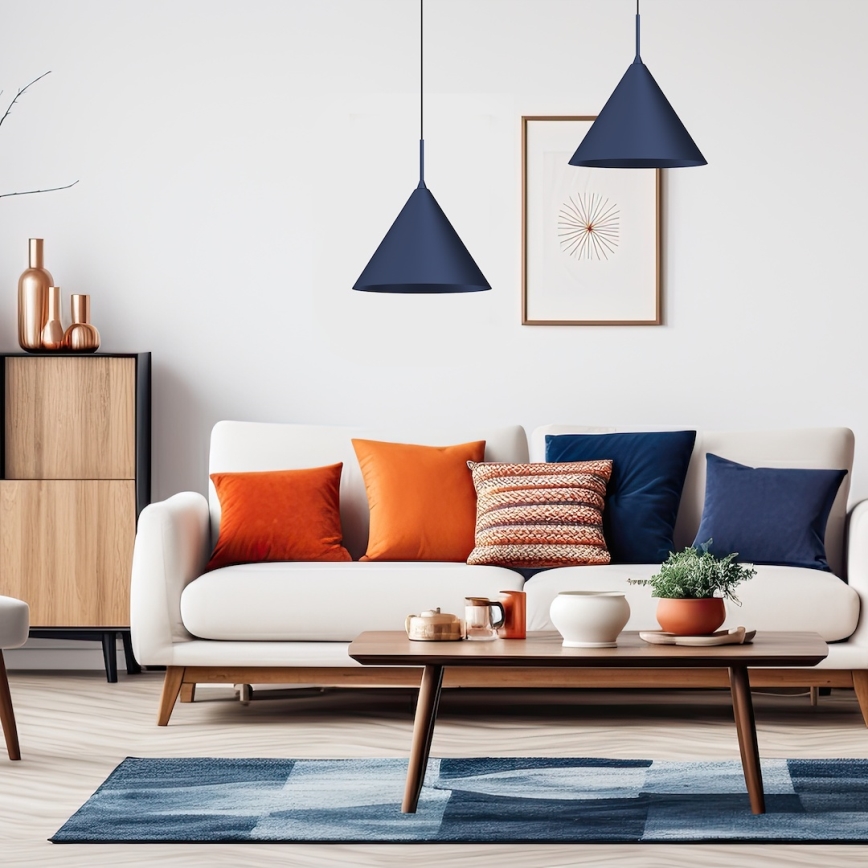 Pendul pe cablu CAPITAL, 1 x GX53, 15 W, 230 V, Ø 32 cm, albastru