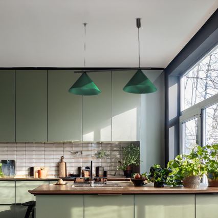 Pendul pe cablu CAPITAL 2xGX53/15W/230V verde