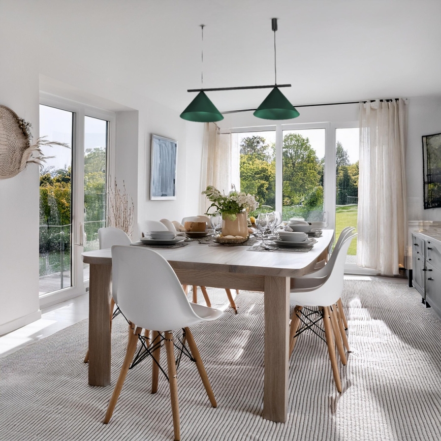 Pendul pe cablu CAPITAL 2xGX53/15W/230V verde