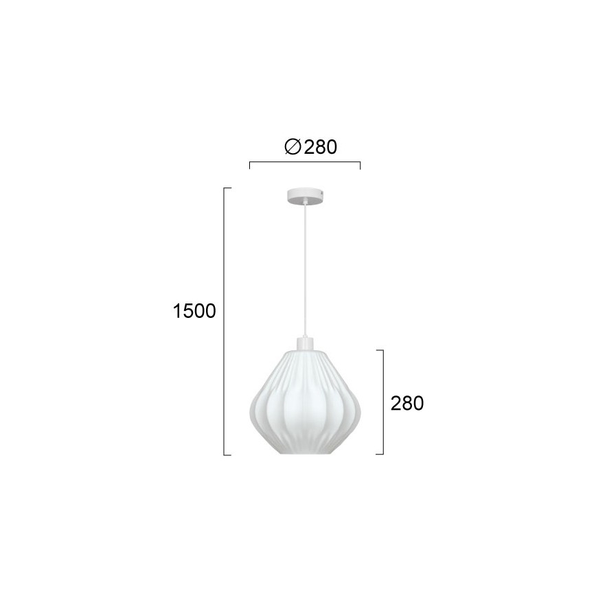 Pendul pe cablu CARSON 1xE27/40W/230V alb