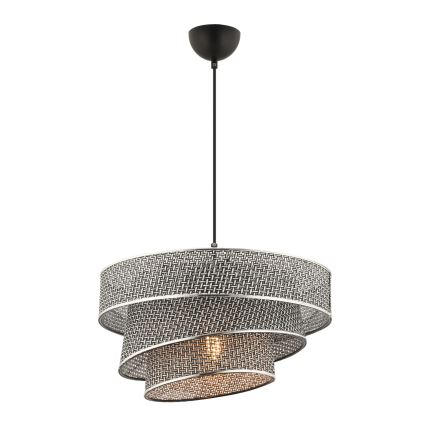 Pendul pe cablu COUPER 1xE27/60W/230V gri/crom lucios