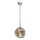 Pendul pe cablu CRUMPLED, 1xE27/24W/230V, Ø 18 cm, fumuriu