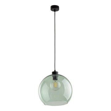 Pendul pe cablu CUBUS 1xE27/15W/230V negru/verde fumuriu