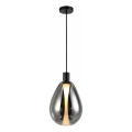 Pendul pe cablu DENSO 1x G9/5W/230V Ø 20 cm, crom negru