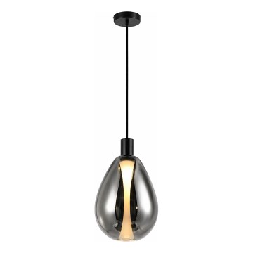 Pendul pe cablu DENSO 1x G9/5W/230V Ø 20 cm, crom negru