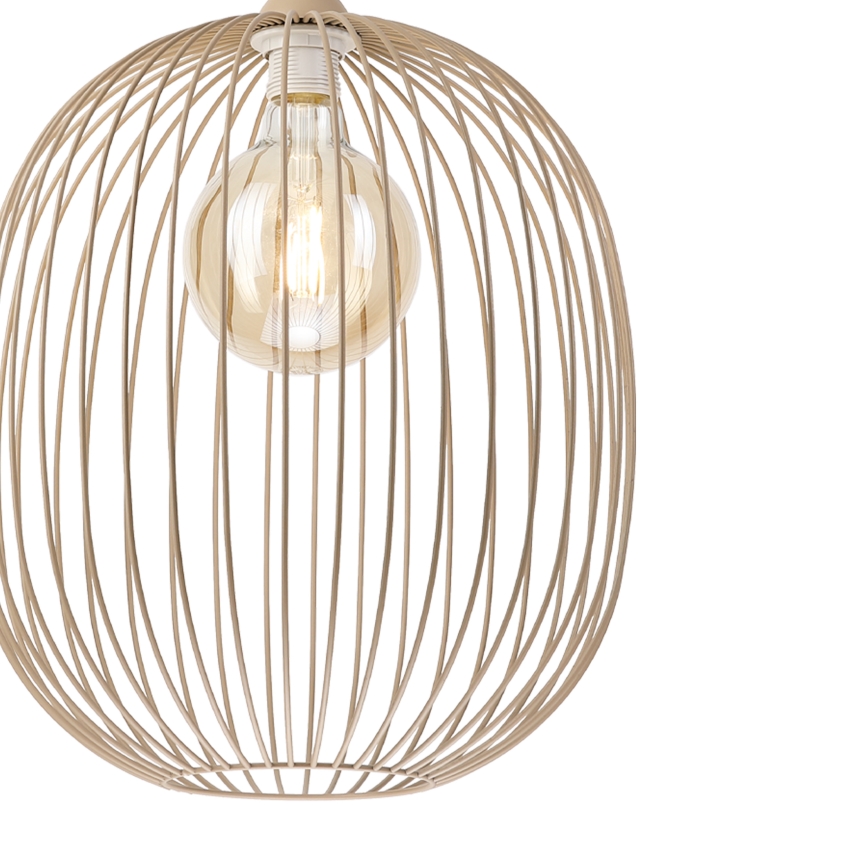 Pendul pe cablu DESTELLO, 1xE27/15W/230V, Ø 33 cm, bej