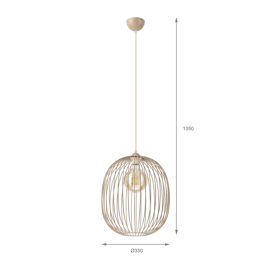 Pendul pe cablu DESTELLO, 1xE27/15W/230V, Ø 33 cm, bej