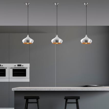 Pendul pe cablu DODO 1xE27/40W/230V crom mat