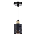 Pendul pe cablu ELEN 1xE27/35W/230V negru/auriu