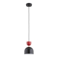 Pendul pe cablu ENTORI 1xE27/15W/230V negru/roșu