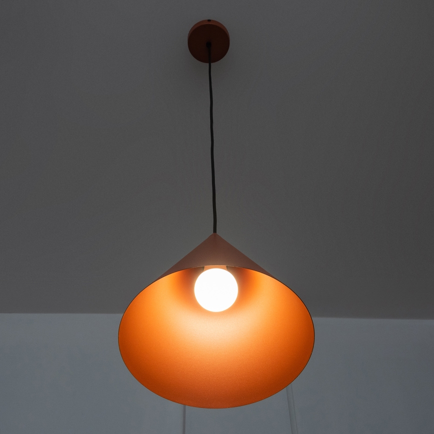 Pendul pe cablu ETNA II 1xE27/15W/230V Ø 25 cm portocaliu