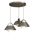 Pendul pe cablu FUNDA 3xE27/15W/230V bronz