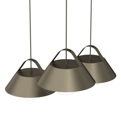 Pendul pe cablu FUNDA 3xE27/15W/230V bronz