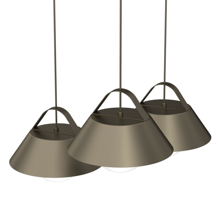 Pendul pe cablu FUNDA 3xE27/15W/230V bronz