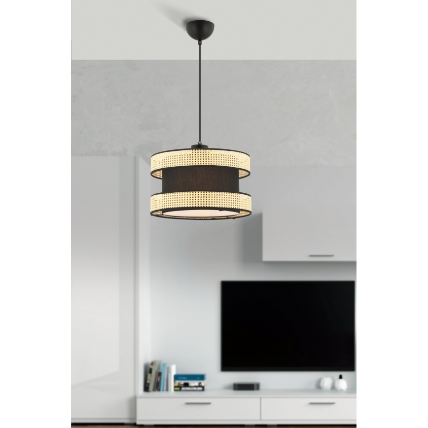 Pendul pe cablu HALO 1xE27/60W/230V negru/bej