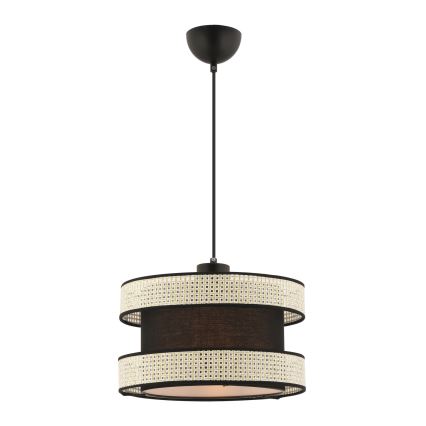 Pendul pe cablu HALO 1xE27/60W/230V negru/crem