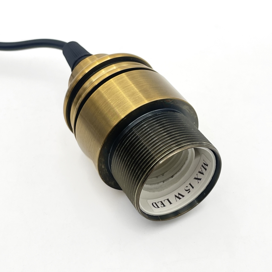 Pendul pe cablu HECTOR 1xE27/15W/230V alb/alamă Ø 25 cm