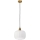 Pendul pe cablu HECTOR, 1xE27/15W/230V, alb/alamă, Ø 25 cm