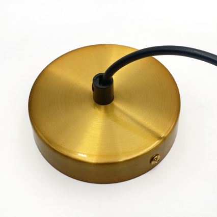 Pendul pe cablu HECTOR, 1xE27/15W/230V, alb/alamă, Ø 25 cm